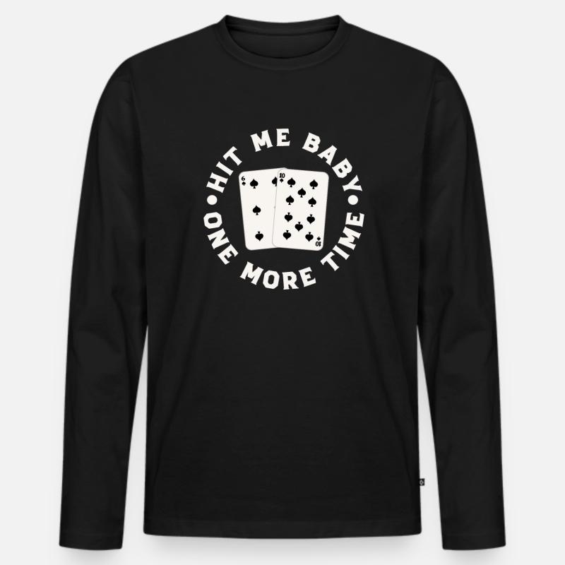 Black Jack - Männer Premium Bio Langarmshirt - Schwarz