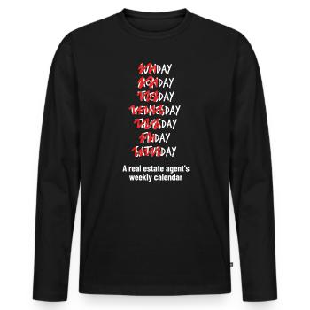 Real Estate Agent Real Estate Agent Gift - Men's Premium Organic Long Sleeve Shirt - black - Front - Nico (187cm)