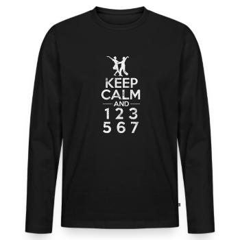 Salsa - Männer Premium Bio Langarmshirt - Schwarz - Vorne - Nico (187cm)