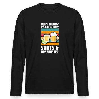 Tequila Sunrise Booze Party Mexique Cadeau - T-shirt manches longues Premium bio Homme - noir - Devant - Nico (187cm)