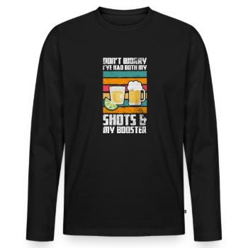 Tequila - Men's Premium Organic Long Sleeve Shirt - black - Front - Nico (187cm)