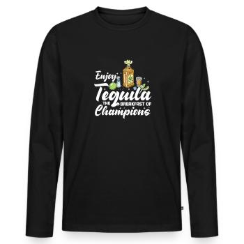 Tequila Sunrise Booze Party Mexique Cadeau - T-shirt manches longues Premium bio Homme - noir - Devant - Nico (187cm)