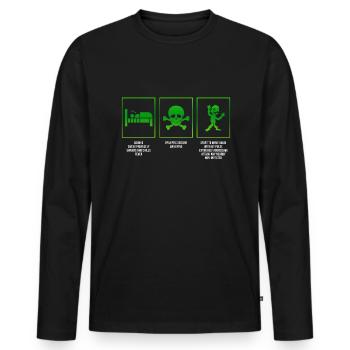 Zombie Zombie Hunter Zombie Apocalypse Cadeau - T-shirt manches longues Premium bio Homme - noir - Devant - Nico (187cm)