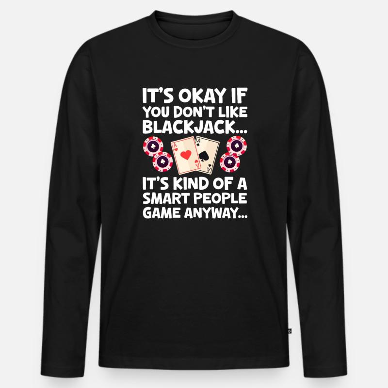 Black Jack - Männer Premium Bio Langarmshirt - Schwarz