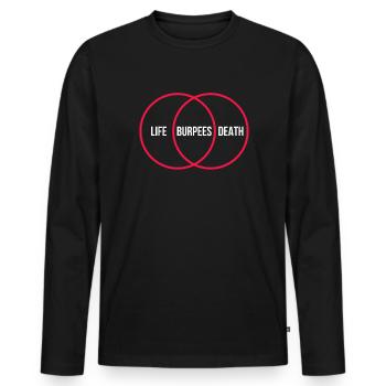 Burpees Fitness Burpee Krafttraining Geschenk - Männer Premium Bio Langarmshirt - Schwarz - Vorne - Nico (187cm)