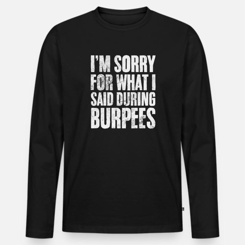 Burpees - Männer Premium Bio Langarmshirt - Schwarz