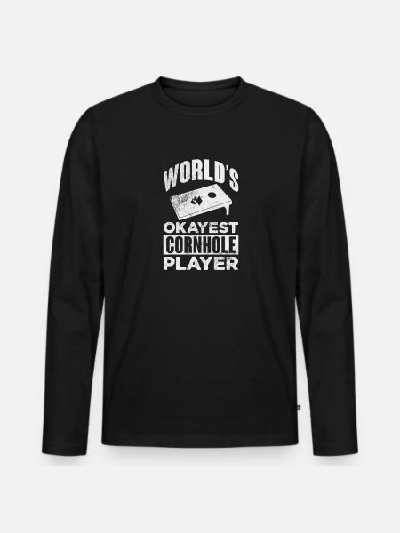 Cornhole - Men's Premium Organic Long Sleeve Shirt - black