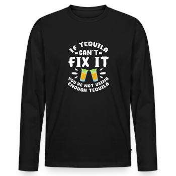Tequila Sunrise Booze Party Mexique Cadeau - T-shirt manches longues Premium bio Homme - noir - Devant - Nico (187cm)