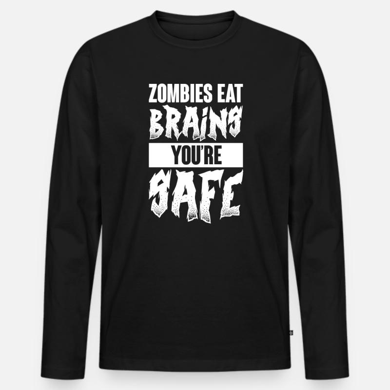 Zombie Zombie-Jäger Zombieapokalypse Geschenk - Männer Premium Bio Langarmshirt - Schwarz