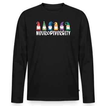 Autism Awareness Day Autistic Gift - Men's Premium Organic Long Sleeve Shirt - black - Front - Nico (187cm)