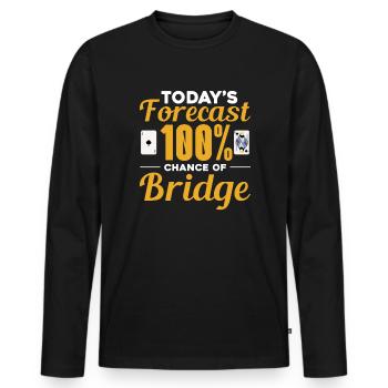 Bridge - Männer Premium Bio Langarmshirt - Schwarz - Vorne - Nico (187cm)