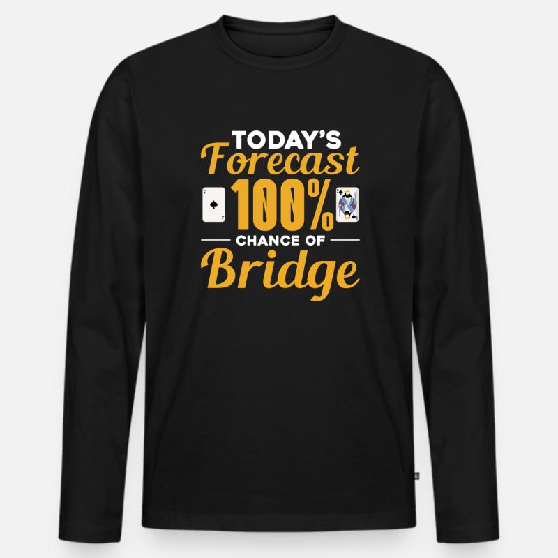 Bridge - Männer Premium Bio Langarmshirt - Schwarz