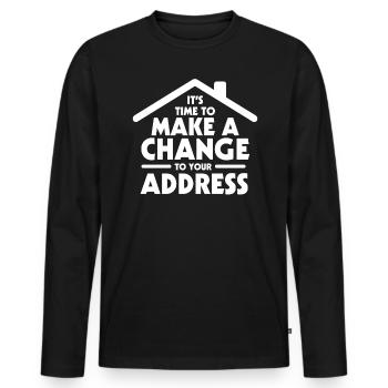 Real Estate Agent Real Estate Agent Gift - Men's Premium Organic Long Sleeve Shirt - black - Front - Nico (187cm)
