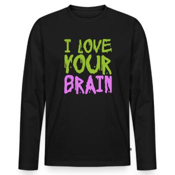 Zombie Zombie Hunter Zombie Apocalypse Cadeau - T-shirt manches longues Premium bio Homme - noir - Devant - Nico (187cm)