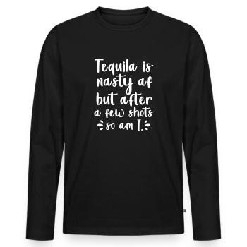 Tequila Sunrise Booze Party Mexique Cadeau - T-shirt manches longues Premium bio Homme - noir - Devant - Nico (187cm)