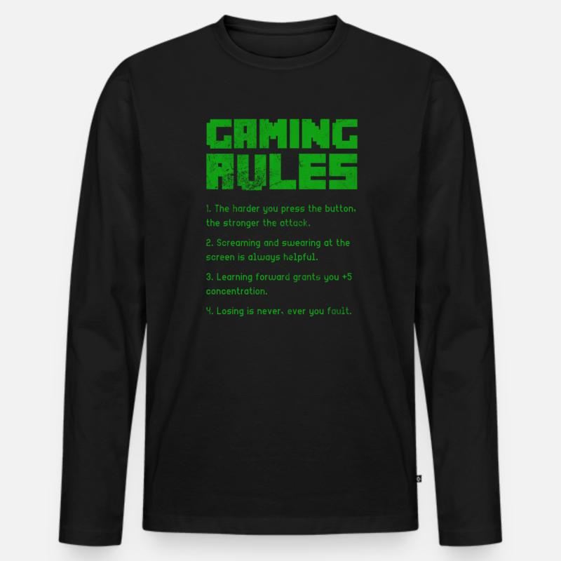 Brettspiel - Männer Premium Bio Langarmshirt - Schwarz