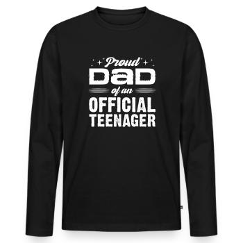 Teen Teen Teen Teens Teeny Gift - Men's Premium Organic Long Sleeve Shirt - black - Front - Nico (187cm)
