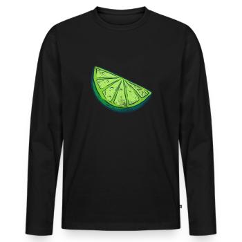 Tequila - Men's Premium Organic Long Sleeve Shirt - black - Front - Nico (187cm)