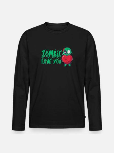 Zombi - T-shirt manches longues Premium bio Homme - noir