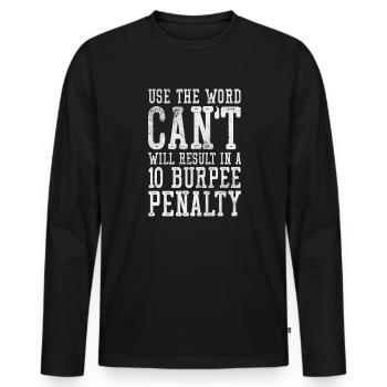 Burpees - Männer Premium Bio Langarmshirt - Schwarz - Vorne - Nico (187cm)