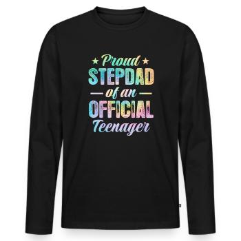 Teen Teen Teen Teens Teeny Gift - Men's Premium Organic Long Sleeve Shirt - black - Front - Nico (187cm)