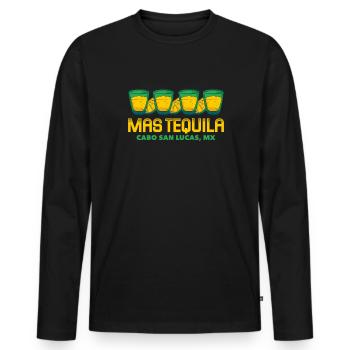 Tequila Sunrise Booze Party Mexique Cadeau - T-shirt manches longues Premium bio Homme - noir - Devant - Nico (187cm)