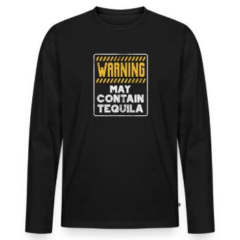 Tequila - Men's Premium Organic Long Sleeve Shirt - black - Front - Nico (187cm)