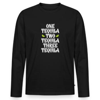 Tequila Sunrise Booze Party Mexique Cadeau - T-shirt manches longues Premium bio Homme - noir - Devant - Nico (187cm)