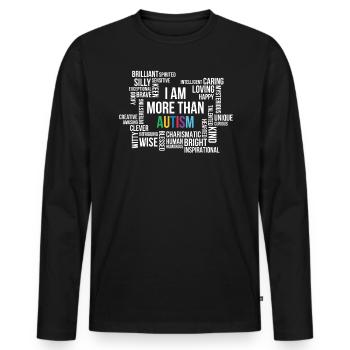 Autism Awareness Day Autistic Gift - Men's Premium Organic Long Sleeve Shirt - black - Front - Nico (187cm)