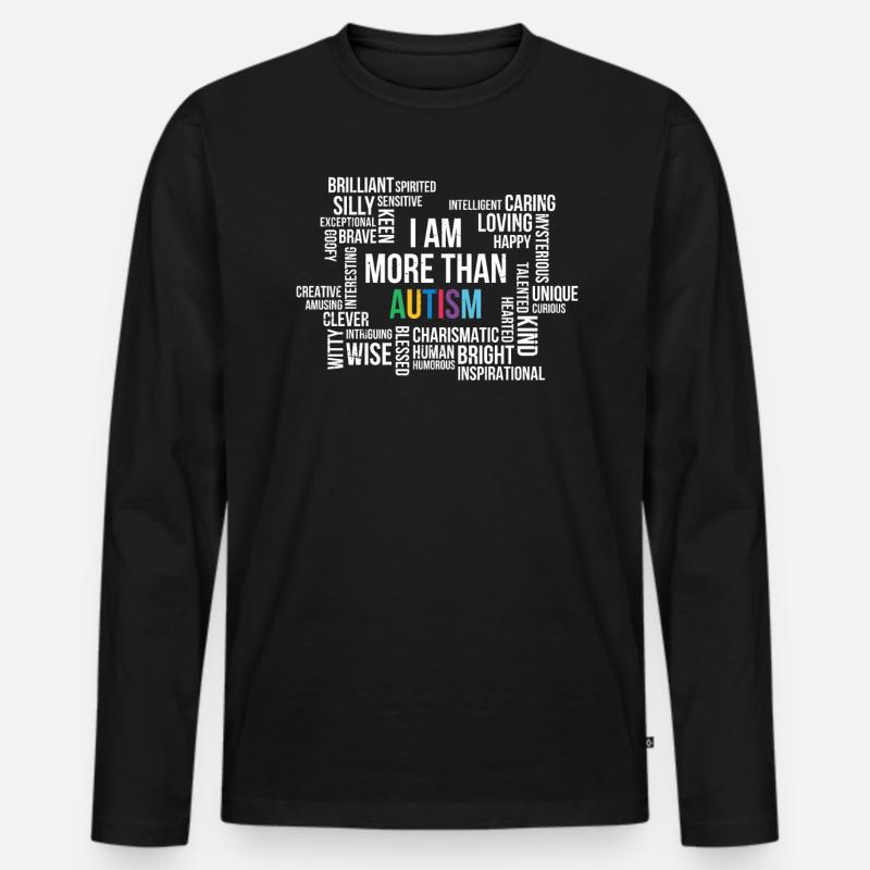 Autismus - Männer Premium Bio Langarmshirt - Schwarz