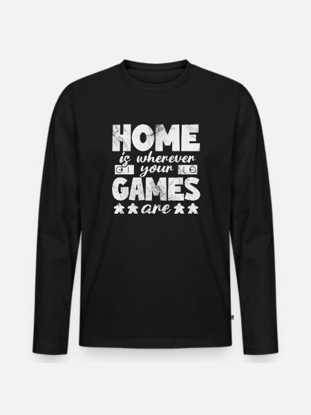 Board game - Men's Premium Organic Long Sleeve Shirt - black