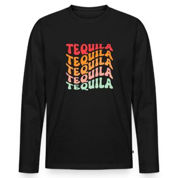 Tequila Sunrise Booze Party Mexique Cadeau - T-shirt manches longues Premium bio Homme - noir - Devant - Nico (187cm)