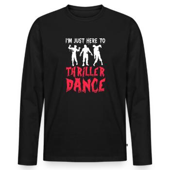 Zombie Zombie Chasseur de Zombie Apocalypse Cadeau - T-shirt manches longues Premium bio Homme - noir - Devant - Nico (187cm)