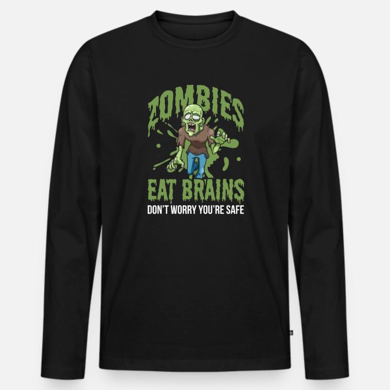 Zombie Zombie-Jäger Zombieapokalypse Geschenk - Männer Premium Bio Langarmshirt - Schwarz