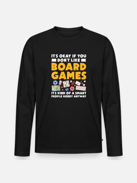 Board Game Board Games Game Night Games Gift - Men's Premium Organic Long Sleeve Shirt - black