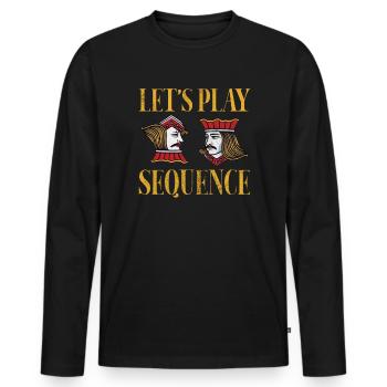 Board game - Men's Premium Organic Long Sleeve Shirt - black - Front - Nico (187cm)