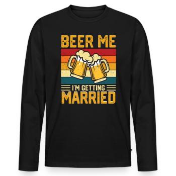 Bachelor bachelor party - Men's Premium Organic Long Sleeve Shirt - black - Front - Nico (187cm)
