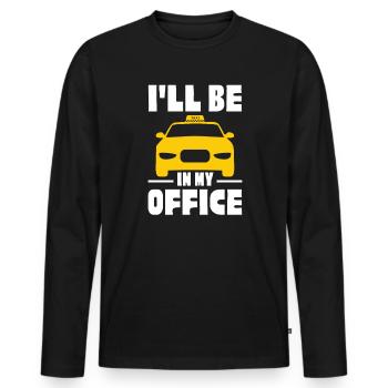 Taxi - Men's Premium Organic Long Sleeve Shirt - black - Front - Nico (187cm)