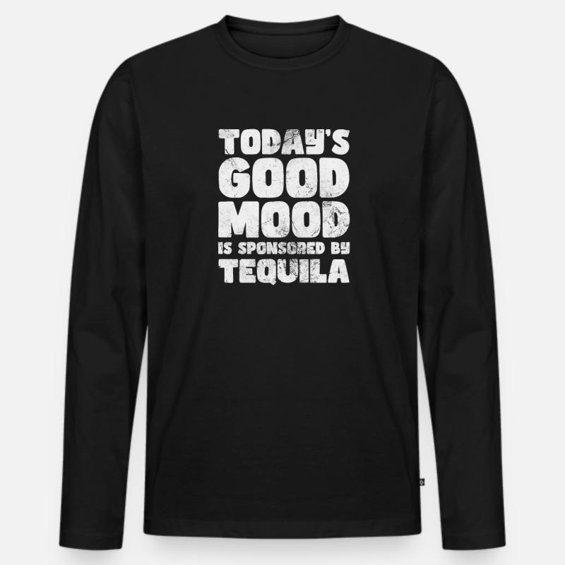 Tequila - Männer Premium Bio Langarmshirt - Schwarz