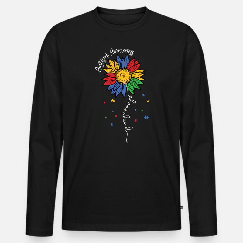 Autismus - Männer Premium Bio Langarmshirt - Schwarz