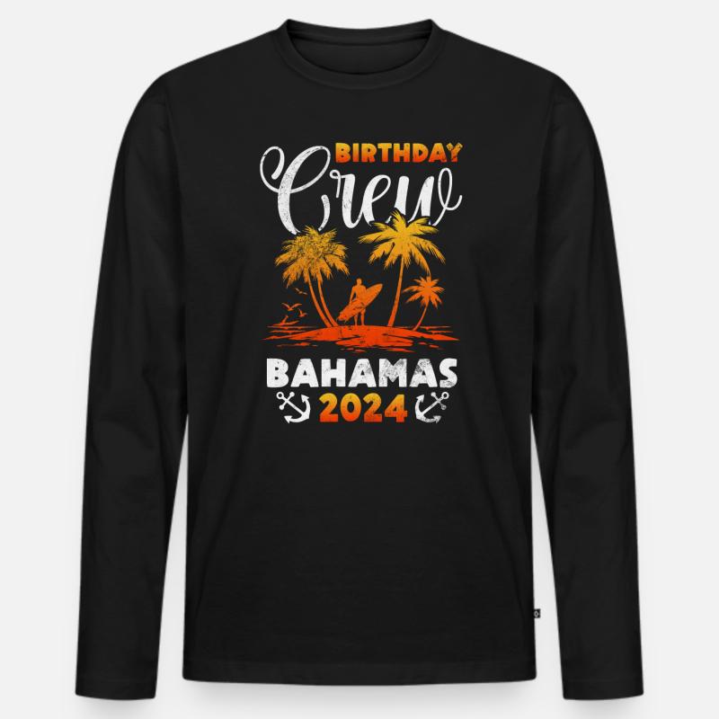 Bahamas - Männer Premium Bio Langarmshirt - Schwarz