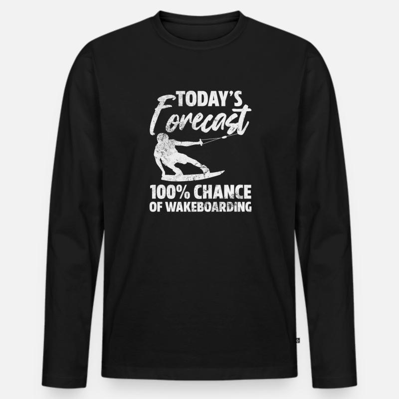 Wakeboard - Männer Premium Bio Langarmshirt - Schwarz