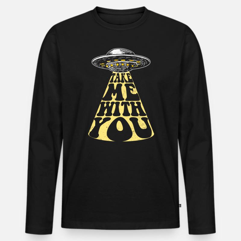 Alien - Männer Premium Bio Langarmshirt - Schwarz