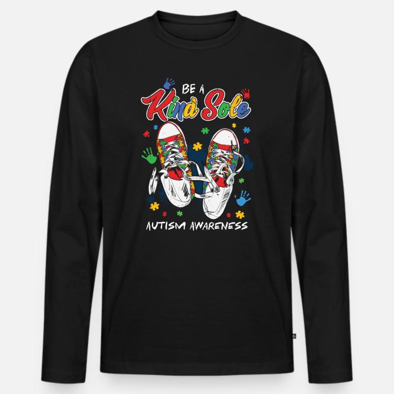 Autismus - Männer Premium Bio Langarmshirt - Schwarz