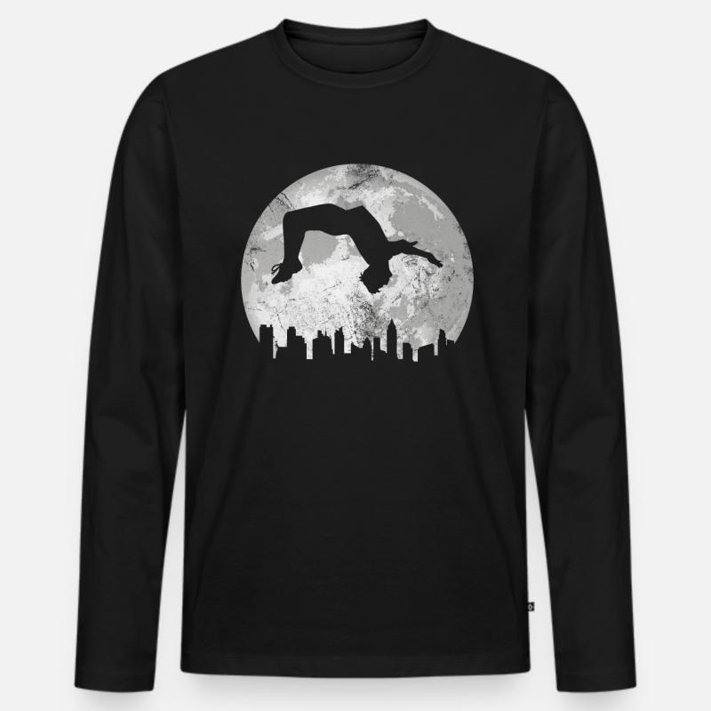 Backflip - Männer Premium Bio Langarmshirt - Schwarz