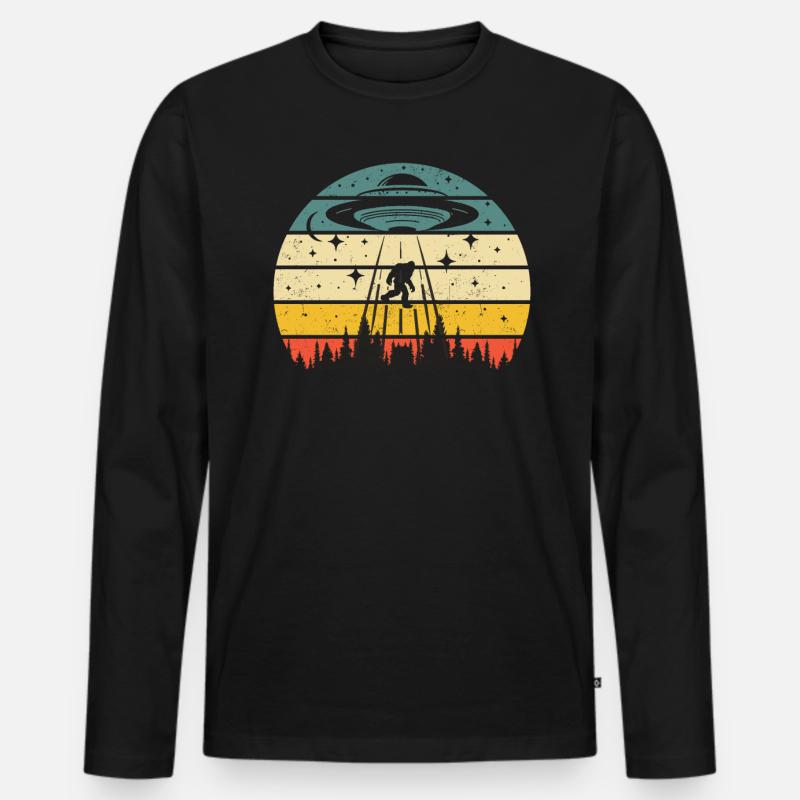 Alien - Männer Premium Bio Langarmshirt - Schwarz
