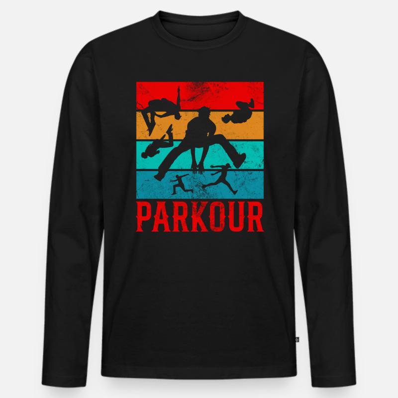 Backflip - Männer Premium Bio Langarmshirt - Schwarz