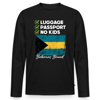 Bahamas Caribbean Island Atlantic Summer Gift - Men's Premium Organic Long Sleeve Shirt - black - Front - Nico (187cm)