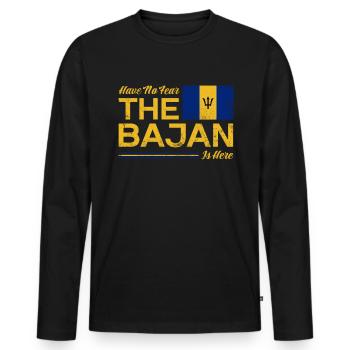 Barbade - T-shirt manches longues Premium bio Homme - noir - Devant - Nico (187cm)