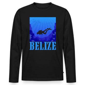 Belize Latino Belizer Belizerin Maya Geschenk - Männer Premium Bio Langarmshirt - Schwarz - Vorne - Nico (187cm)